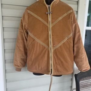 VTG Weather Tamer 70s Corduroy Car Jacket~Sherpa Lined Mens Sz Large made In USA